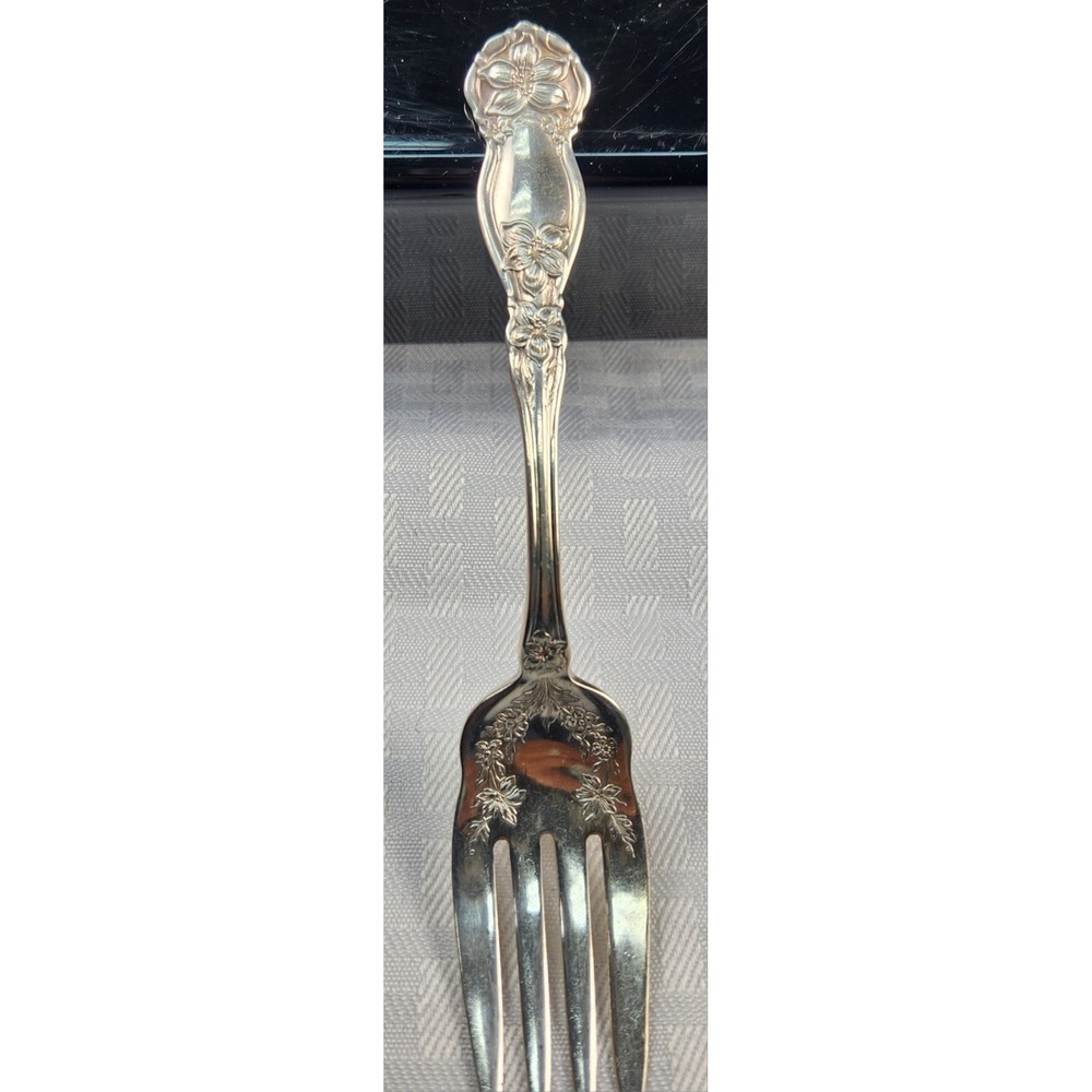 1910 Wm Rogers Silverplate Fork Ornate VICTORIAN